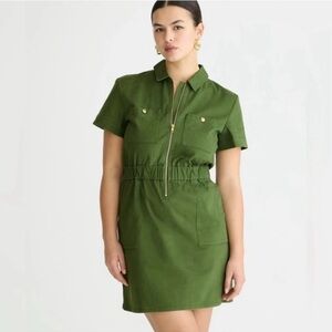 J Crew Green Short Sleeve Dress